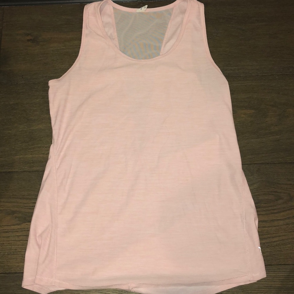 Pale pink workout tank